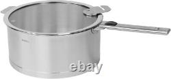 Cristel Strate L Stainless Steel 5.5 Quart Stewpan with Glass Lid