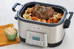 Crock-Pot 6-Quart 5-In-1 Multi-Cooker with Non-Stick Inner Pot, Stainless Steel