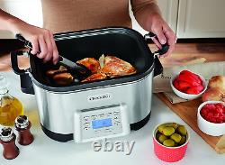 Crock-Pot 6-Quart 5-In-1 Multi-Cooker with Non-Stick Inner Pot, Stainless Steel