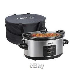 Crock-Pot 7Quart Programmable Cook & Carry Extra Large Slow Cooker Digital Timer