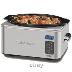 Cuisinart 6.5 Quart Programmable Slow Cooker, Brushed Stainless Steel