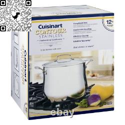 Cuisinart Contour Stainless 12 Quart Stockpot with Cover