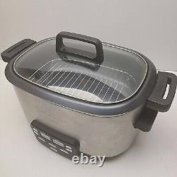 Cuisinart MSC-600 Electric 7 Quart Stainless Steel Multi Slow Cooker Crock Pot