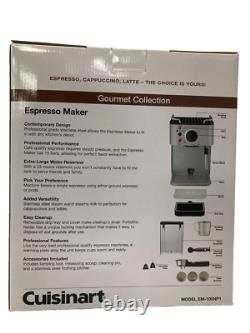 Cuisinart Manual Espresso Maker, 1.66 Quart, EM-100NP1 Stainless Steel