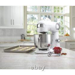 Cuisinart Stand Mixer 12 Speed 5.5 Quart Stainless Steel Bowl White