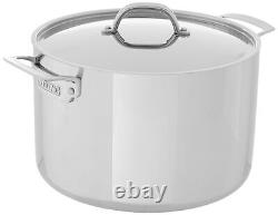 Culinary 3-Ply Stainless Steel Stock Pot, 12 Quart, Includes Metal Lid, Dishw