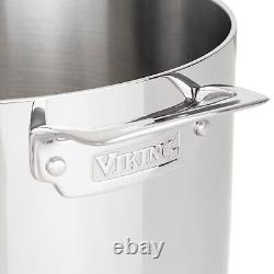 Culinary 3-Ply Stainless Steel Stock Pot, 12 Quart, Includes Metal Lid, Dishw