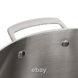 Culinary 3-Ply Stainless Steel Stock Pot, 12 Quart, Includes Metal Lid, Dishw