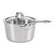 Culinary Contemporary 3-ply Stainless Steel Saucepan, 2.4 Quart, Includes Gla