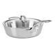 Culinary Contemporary 3-ply Stainless Steel Sauté Pan, 4.8 Quart, Includes Gl