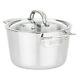 Culinary Contemporary 3-ply Stainless Steel Soup Pot, 3.4 Quart, Includes Gla
