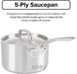 Culinary Professional 5-Ply Stainless Steel Saucepan, 3 Quart, NEW