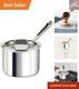 D3 2 Quart Stainless Steel Saucepan With Lid Tri-ply Induction Safe Cookware