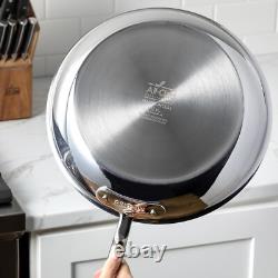 D3 2 Quart Stainless Steel Saucepan with Lid Tri-Ply Induction Safe Cookware