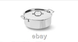 D3 Stainless 3-Ply Bonded Stockpot with Lid 6 Quart Stainless Steel New D3 Stainless 3-Ply Bonded Stockpot with Lid 6 Quart Stainless Steel New