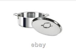 D3 Stainless 3-Ply Bonded Stockpot with Lid 6 Quart Stainless Steel New