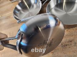 DEFECT 12 PIECE CALPHALON PREMIER Stainless Steel Skillet Cookware Set Lids