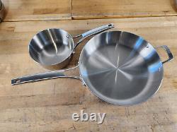 DEFECT 12 PIECE CALPHALON PREMIER Stainless Steel Skillet Cookware Set Lids