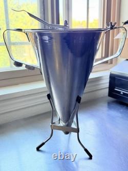 De Buyer KWIK MAX Piston Funnel 3.5 qt Stainless Steel Quart, Silver