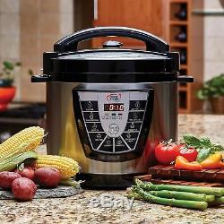 Digital Power Pressure Cooker CANNER PLUS XL Electric 8 Quart Stainless Steel