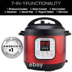 DuoT 6 Quart Multi-Cooker, Red Stainless Steel