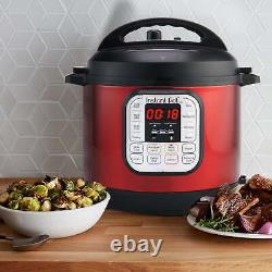 DuoT 6 Quart Multi-Cooker, Red Stainless Steel