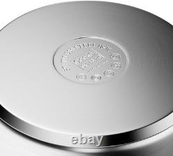 Durable 24 Quart Stainless Steel Stock Pot with Lid Multi-Stove Compatible