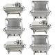 Durable Full Size 6 Pack Of 8 Quart Stainless Steel Rectangular Chafing Dish