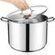 E-far 24-quart Stainless Steel Stock Pot With Lid For Induction Cooktop