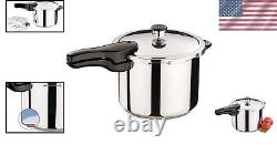 Efficient 6-Quart Stainless Steel Pressure Cooker for Quick Family Meals