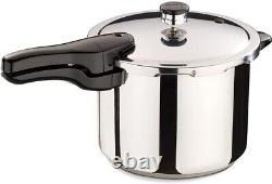 Efficient 6-Quart Stainless Steel Pressure Cooker for Quick Family Meals