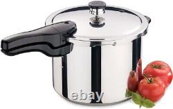 Efficient 6-Quart Stainless Steel Pressure Cooker for Quick Family Meals