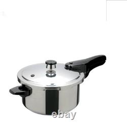 Effortless 4-Quart Stainless Steel Pressure Cooker with Locking Lid Safety