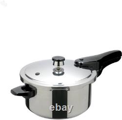 Effortless 4-Quart Stainless Steel Pressure Cooker with Locking Lid Safety
