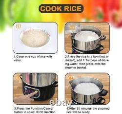 Electric Food Steamer 8.5 Quart Stainless Steel Double Tier Digital 1200W