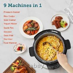 Electric Pressure Cooker 6 Quart Stainless Steel 9 in 1 Instant Multi Cooker NEW