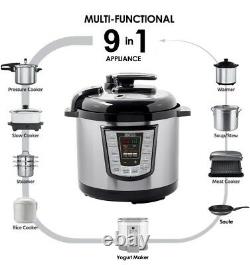 Electric Pressure Cooker Multi-function 6 Quarts 1000W Stainless Steel Yogurt UL