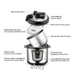 Electric Pressure Cooker Multi-function 6 Quarts 1000W Stainless Steel Yogurt UL