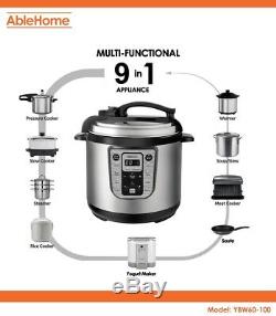 Electric Pressure Cooker Multi-function 8 Quarts 1250W Stainless Steel Yogurt UL