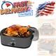 Electric Roaster 26 Quart Stainless Steel Large Capacity With Self-basting Lid