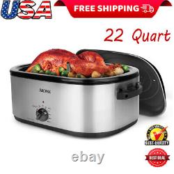 Electric Roaster Oven 22 Quart with Self-Basting Lid Turkey Adjustable Extra-Large