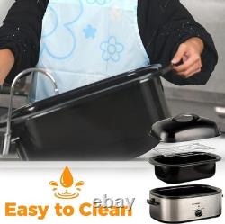 Electric Roaster Oven 28 Quart Stainless Steel Large Multi-Function Cooking