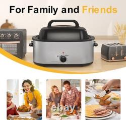 Electric Roaster Oven 28 Quart Stainless Steel Large Multi-Function Cooking