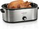 Electric Turkey Roaster Oven 22 Quart Lid Stainless Steel Roast Bake Cooker 28lb