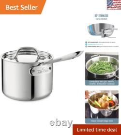 Elegant 2-Quart Stainless Steel Saucepan with Lid Durable & Lightweight Design