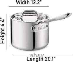 Elegant 2-Quart Stainless Steel Saucepan with Lid Durable & Lightweight Design