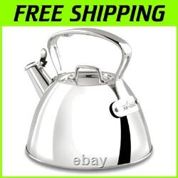 Elegant 2-Quart Stainless Steel Tea Kettle Dishwasher Safe & Induction Ready