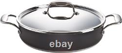 Elegant 4.5 Quart Stainless Steel Sauté Pan with Lid Perfect for All Stovetops