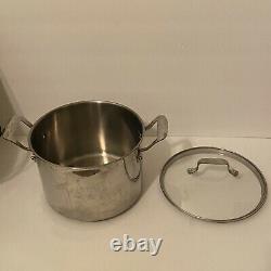 Emeril 3 Quart & 6 Quart Stock Pots Lids Stainless Steel Copper Core Dutch Oven