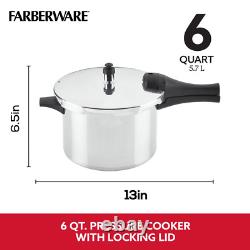 Farberware Stainless Steel Induction Stovetop Pressure Cooker, 8-Quart